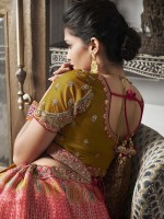 Pink Banarasi Silk Bridal Lehenga Choli